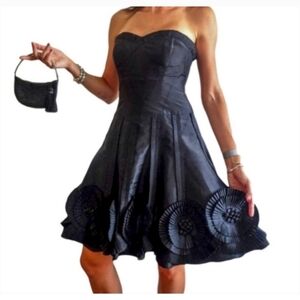 Etoile Blue Strapless Sweetheart Fit and Flare Dress Size 6